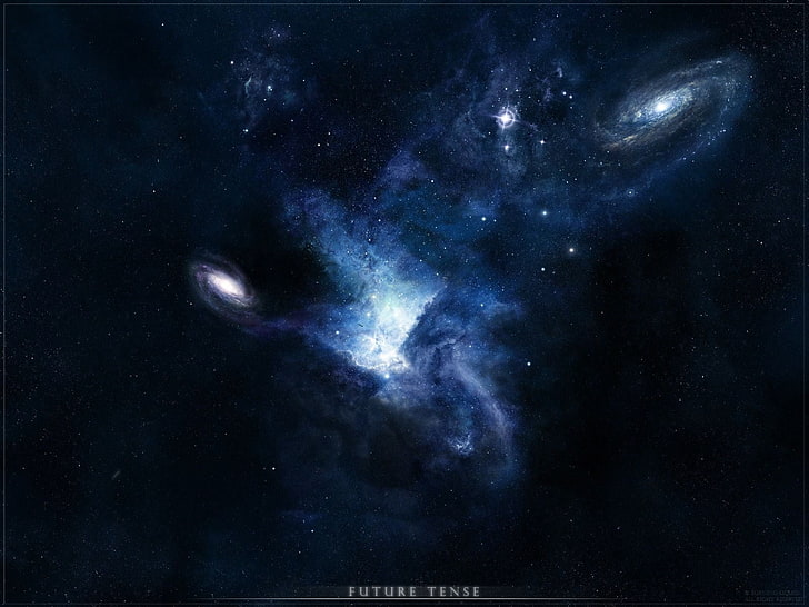 ilustracja wszechświata, przestrzeń, mgławica, galaktyka, Tapety HD