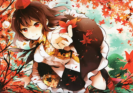 Anime, Touhou, Aya Shameimaru, HD wallpaper HD wallpaper
