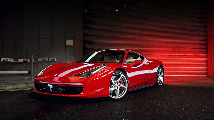 Ferrari 458 HD, red coupe, ferrari, Wallpaper HD