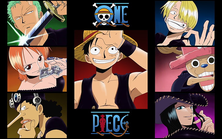 Onepiece Strawhat Pirates тапет, One Piece, Roronoa Zoro, Nami, Usopp, Monkey D. Luffy, Sanji, Tony Tony Chopper, Nico Robin, аниме момчета, аниме момичета, HD тапет