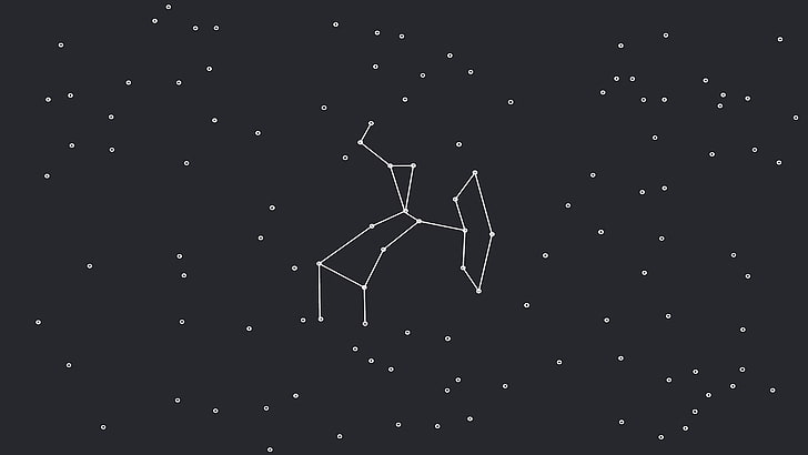 8k, Sagittarius, minimalism, stars, line art, constellations, HD wallpaper