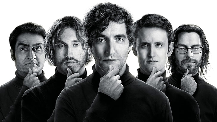 Schwarzer Rollkragenpullover für Herren, Silicon Valley, HBO, HD-Hintergrundbild