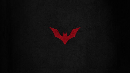 czerwone logo Batmana, Batman, Batman Beyond, Logo Batmana, Symbol Batmana, Tapety HD HD wallpaper