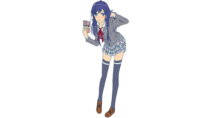 personaggio femminile anime in gonna blu, Yahari Ore no Seishun Love Comedy wa Machigatteiru, Yukinoshita Yukino, Sfondo HD