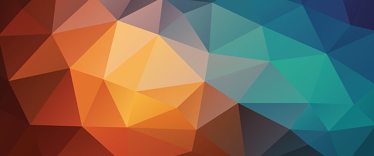 papier peint géométrique multicolore, abstrait, triangle, coloré, Fond d'écran HD HD wallpaper
