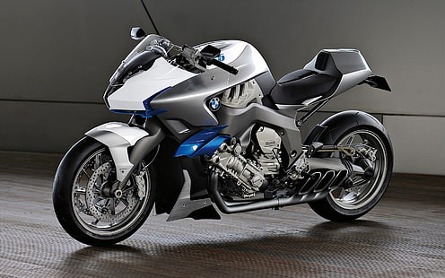 moto esportiva branca e preta, motocicleta, BMW, HD papel de parede HD wallpaper