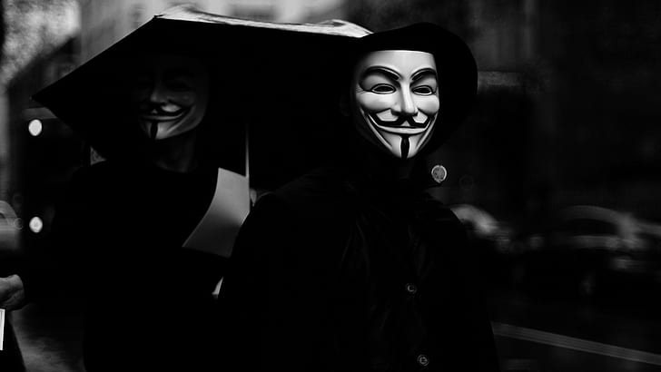 hacking, Anonymous, V for Vendetta, HD wallpaper