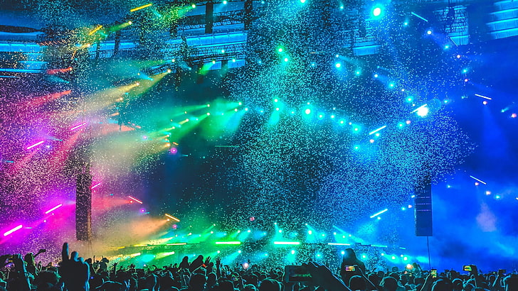 Farben, Disco, Menschen, lebendig, Party, Tanz, Bühne, Festival, Jio-Garten, HD-Hintergrundbild