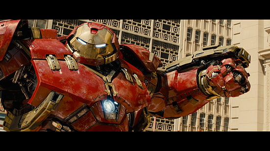 Tangkapan layar Iron Man, Iron Man, Marvel Comics, Avengers: Age of Ultron, Hulk Buster, Wallpaper HD HD wallpaper