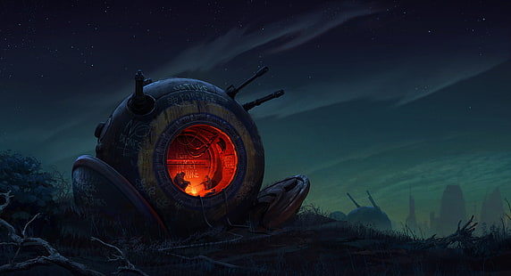 الخيال العلمي ، ما بعد نهاية العالم ، النار، خلفية HD HD wallpaper