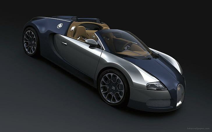 Bugatti Veyron Grand Sport Sang Bleu 5, черен и сив супер автомобил, grand, sport, bugatti, veyron, bleu, sang, автомобили, HD тапет