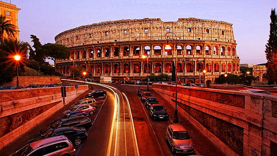 Colosseum Rom Italien-Cities HD Wallpaper, Colosseum, Rom, HD tapet HD wallpaper