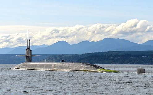潜水艦、クラス、オハイオ、（SSBN-735）、USSペンシルバニア、 HDデスクトップの壁紙 HD wallpaper