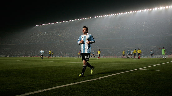 argentina, barcelona, ​​lionel, messi, sepak bola, olahraga, Wallpaper HD HD wallpaper