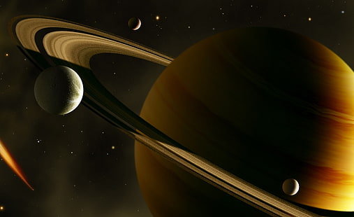 Сатурн, планета Юпитер, Космос, Планета, Сатурн, планета Сатурн, HD обои HD wallpaper