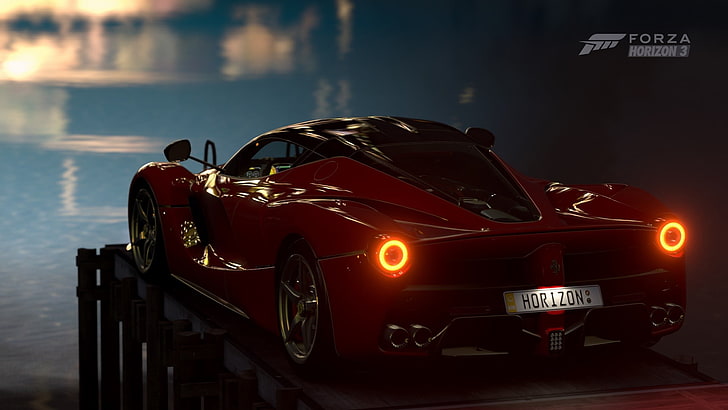 red 5-door hatchback, forza horizon 3, video games, Ferrari, HD wallpaper