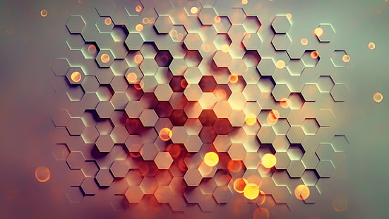 hexagon, abstrakt, hd, 4k, HD tapet HD wallpaper