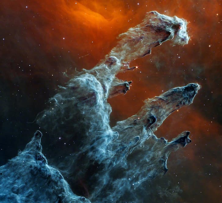 universe, nebula, spectacular, Pillar of Creation, Hubble, HD wallpaper