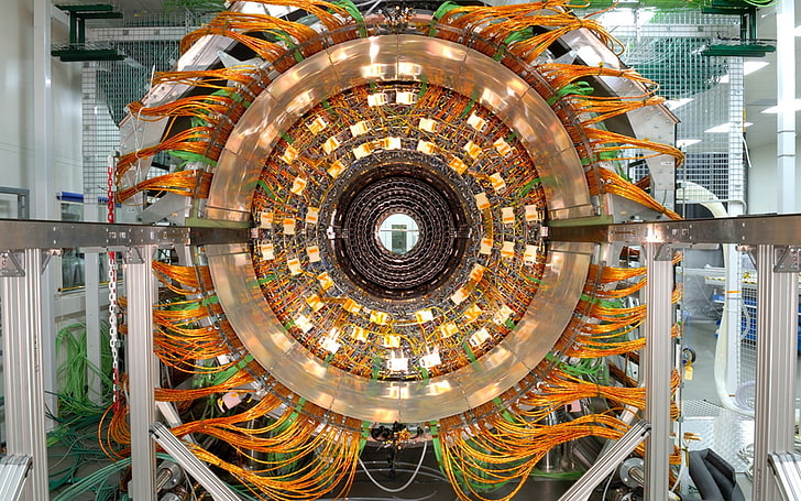 ديكور حائط دائري متعدد الألوان والعلوم والتكنولوجيا، خلفية HD