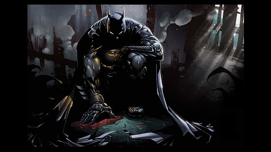 DC Batman иллюстрация, DC Comics, Бэтмен, HD обои HD wallpaper