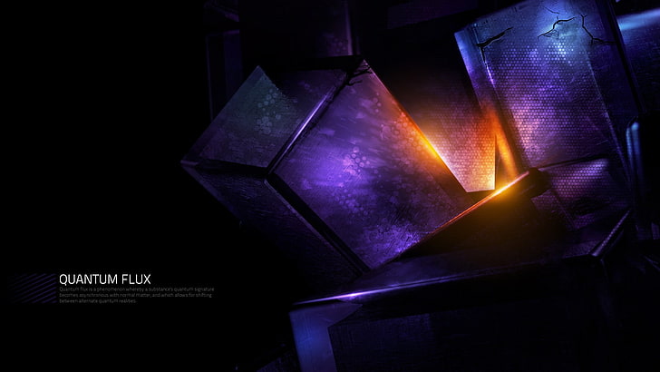 black, fi, flux, Purple, quantum, sci, text, HD wallpaper
