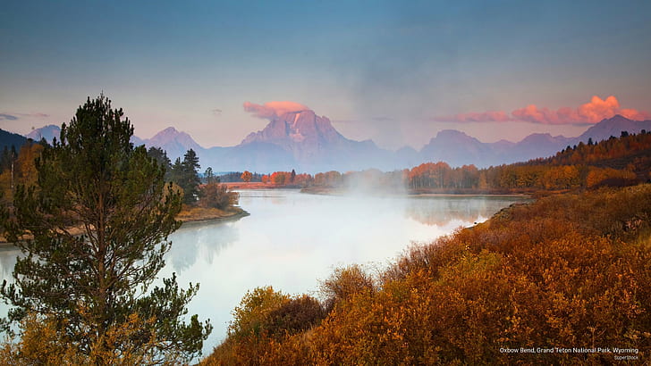 Oxbow Bend, Grand Teton National Park, Wyoming, National Parks, HD tapet