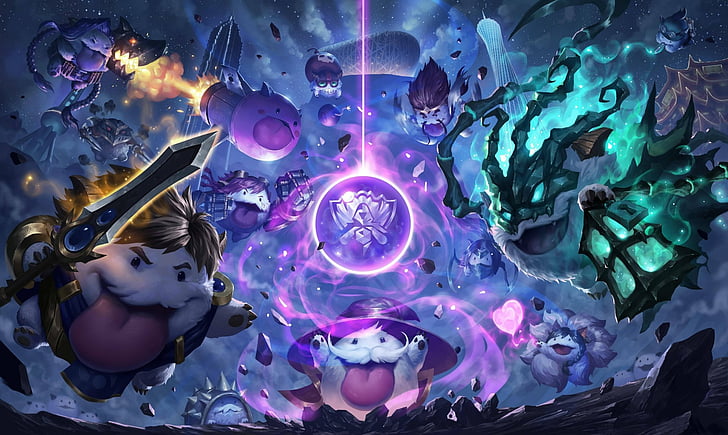 Gra wideo, League Of Legends, Ahri (League Of Legends), Draven (League Of Legends), Garen (League Of Legends), Jinx (League Of Legends), Poro, Rammus (League Of Legends), Thresh (League Of Legends) , VI (League Of Legends), Zed (League Of Legends), Ziggs (League Of Legends), Tapety HD