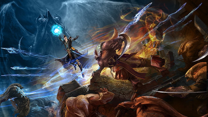 Diablo, Diablo III: Schnitter der Seelen, Malthael (Diablo III), Zauberer (Diablo III), HD-Hintergrundbild