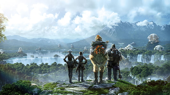 Landschaft, die Welt, Helden, Final Fantasy XIV, fabelhaft, HD-Hintergrundbild HD wallpaper