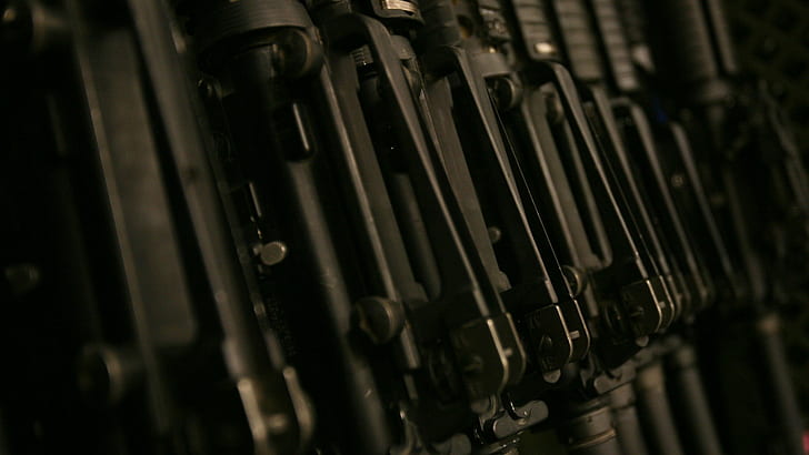 銃、AR-15、M16、アサルトライフル、 HDデスクトップの壁紙