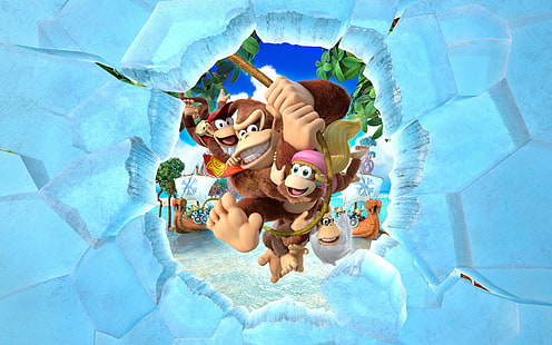 Donkey Kong, Donkey Kong Land: Tropisk frysning, HD tapet HD wallpaper