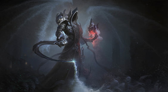 обои с призраком, Diablo III, Diablo 3: Reaper of Souls, произведение искусства, видеоигры, фэнтези-арт, HD обои HD wallpaper
