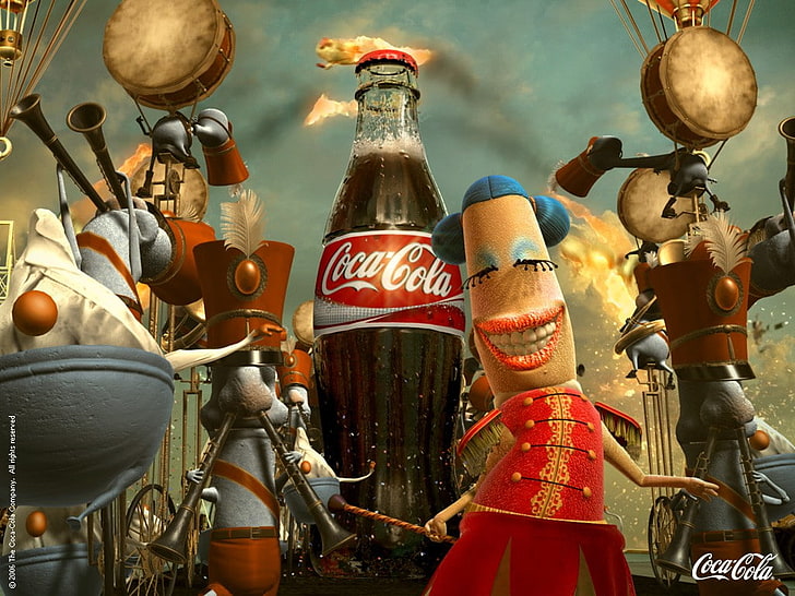 Coca-Cola, 2006 (Year), bottles, logo, HD wallpaper