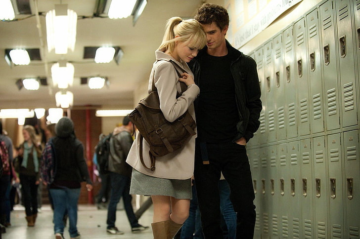 Emma Stone, Andrew Garfield, Peter Parker, Gwen Stacy, The Amazing Spider-Man 2, New The Amazing Spider-Man 2, Tapety HD