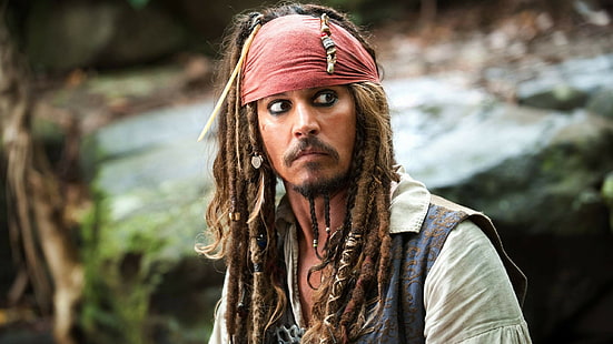 Piratas del Caribe, películas, rastas, Johnny Depp, Jack Sparrow, Fondo de pantalla HD HD wallpaper