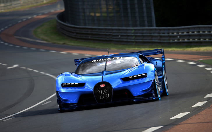 Bugatti Vision Gran Turismo, voiture, jeux vidéo, Gran Turismo 6, véhicule, pistes de course, Super Car, Fond d'écran HD
