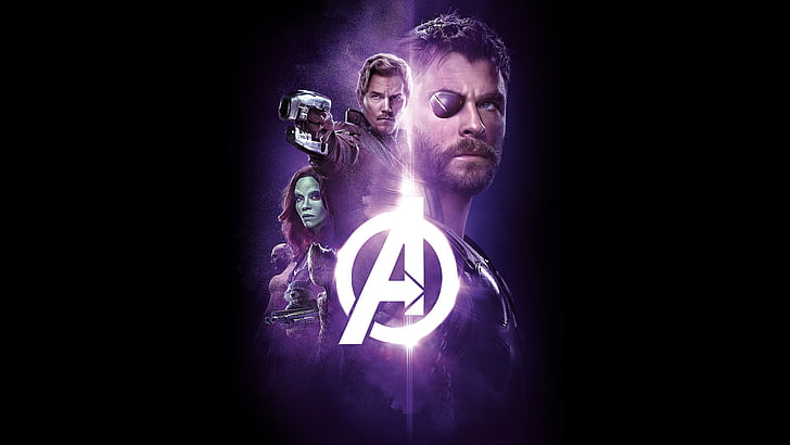 ملصق Marvel Avengers ، Avengers: Infinity War ، و Vin Diesel ، و Bradley Cooper ، و Chris Pratt ، و Zoe Saldana ، و Chris Hemsworth ، و Dave Bautista ، و Groot ، و Rocket ، و Star-Lord ، و Gamora ، و Thor ، و Drax ، و 4 K ، و 8K، خلفية HD