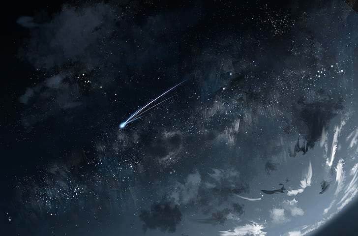 Planet, Weltraum, Meteore, HD-Hintergrundbild