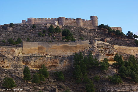 Slott, slott, Albacete, Castilla la Mancha, Spanien, HD tapet HD wallpaper