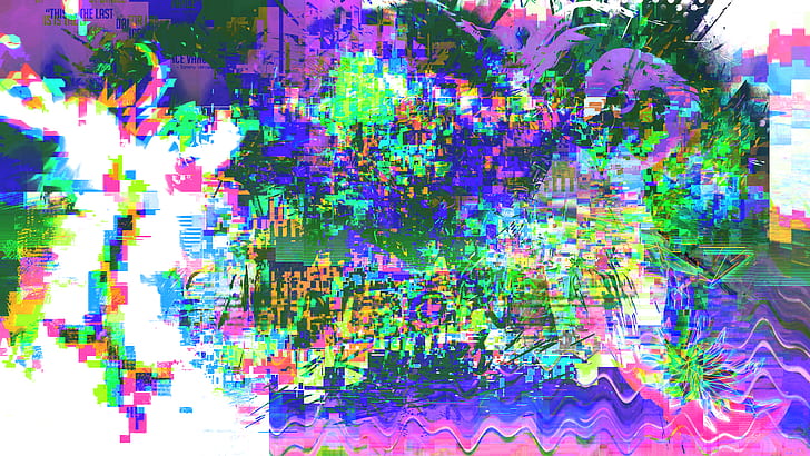 arte de falha, abstrato, LSD, HD papel de parede