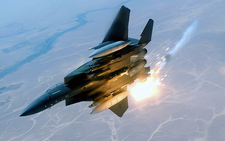 самолет, f15, боевые самолеты, F-15 Strike Eagle, HD обои