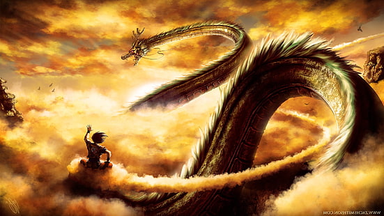 Drachenball, Drachenball Z, Shenron, Sohn Goku, HD-Hintergrundbild HD wallpaper