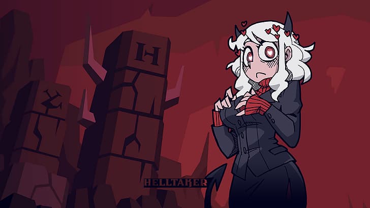 Helltaker, demoniczna dziewczyna, Tapety HD