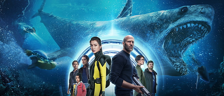 tiburón, personajes, The Meg, The Meg (2018), Megalodon, Meg: Profundidad del monstruo, Fondo de pantalla HD HD wallpaper