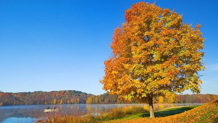 autumn, hills, ohio, serenity, HD wallpaper