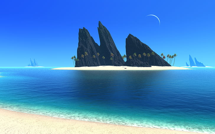 Strand-Insel-tropischer Ozean HD, Natur, Ozean, Strand, tropisch, Insel, HD-Hintergrundbild