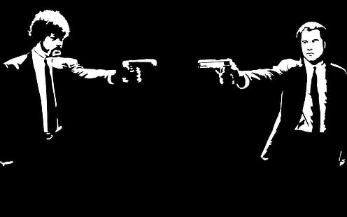 Pulp Fiction ภาพยนตร์ขาวดำมินิมอล, วอลล์เปเปอร์ HD HD wallpaper