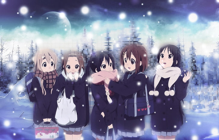 Chicas animadas con pañuelos de papel tapiz digital, Anime, K-ON !, Snow,  Fondo de pantalla HD | Wallpaperbetter