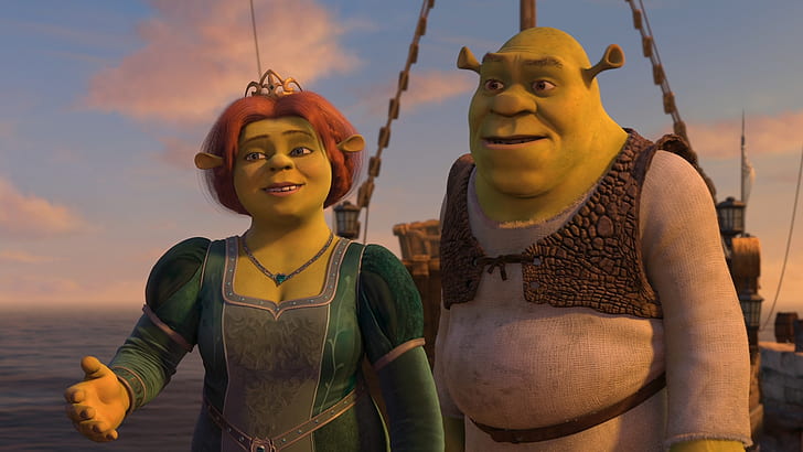 cinta, Shrek, Fiona, Wallpaper HD