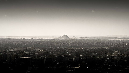 Il Cairo, Egitto, piramide, città, Sfondo HD HD wallpaper